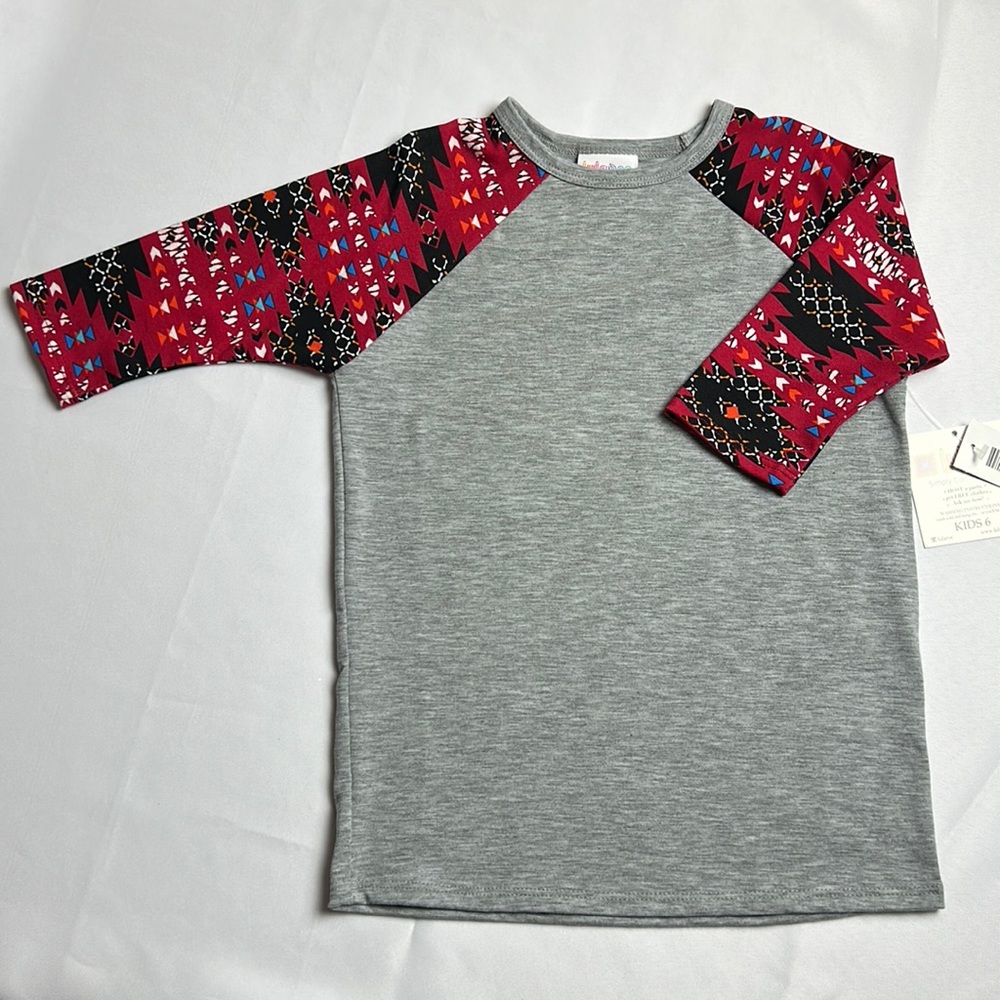 NWT LuLaRoe Kids baseball style shirt